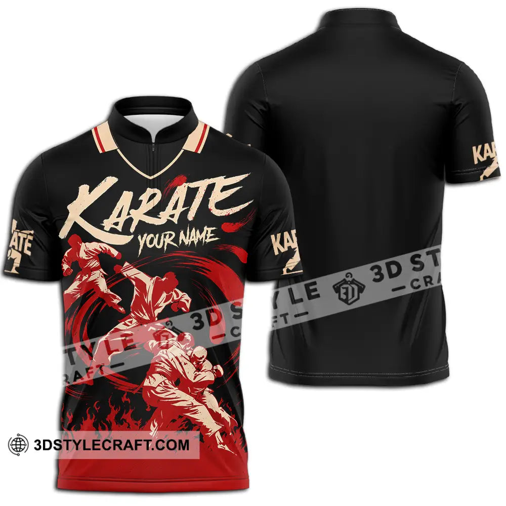 Unisex Shirt - Custom Karate Shirt - Zipper Polo Shirt / S - T-shirt