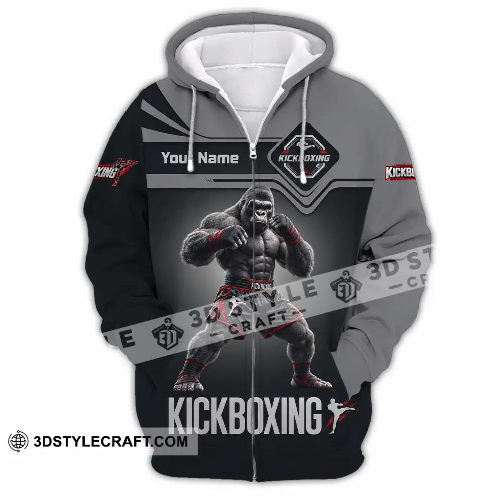 Unisex Shirt - Custom Kickboxing Shirt - Zipper Hoodie / S - T-shirt