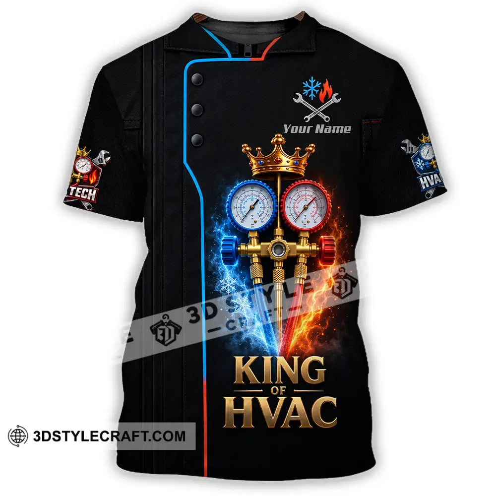 Unisex Shirt - Custom King Of HVAC Shirt - T-Shirt / S - T-shirt