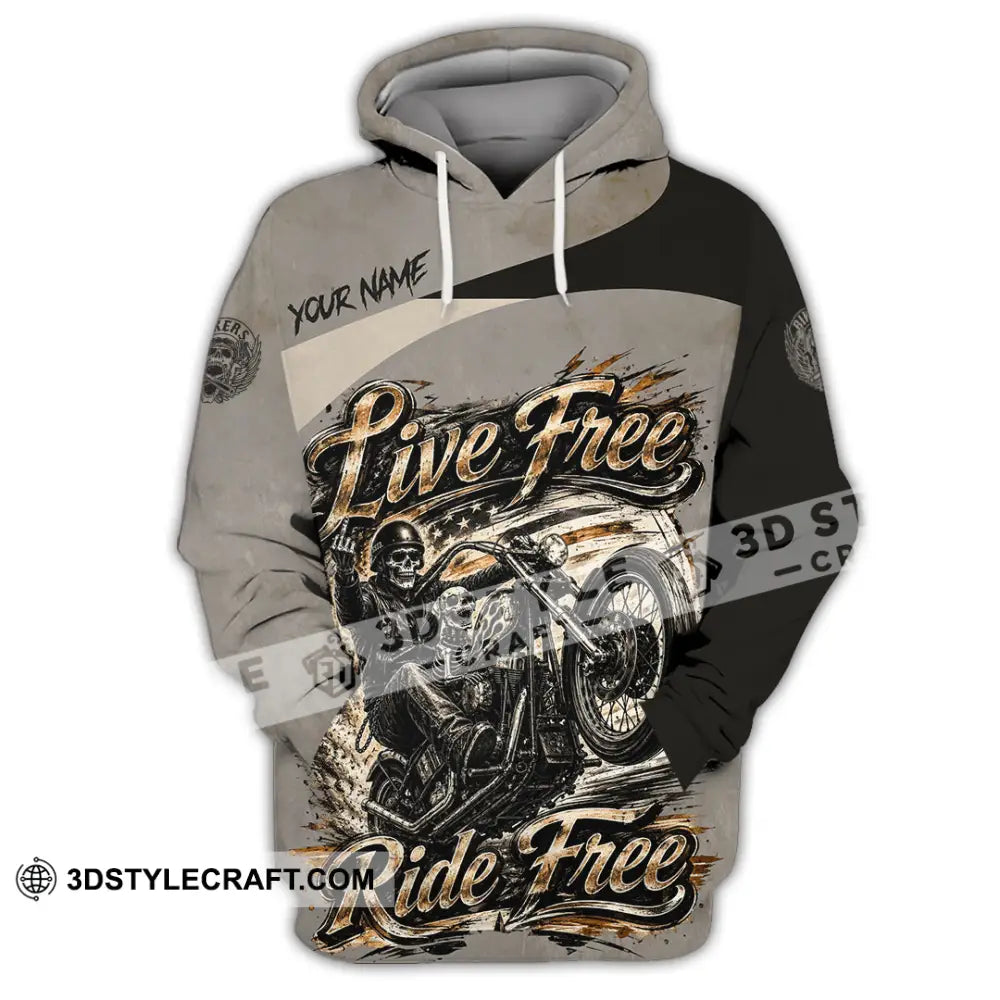 Unisex Shirt - Custom Live Free Ride Free Shirt - Hoodie / S - T-shirt