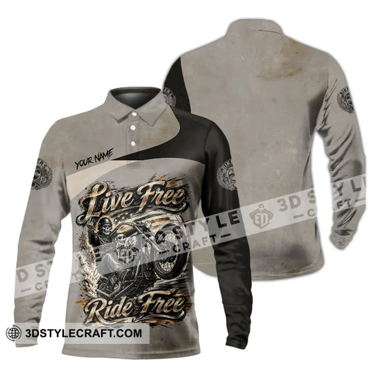 Unisex Shirt - Custom Live Free Ride Free Shirt style option 4