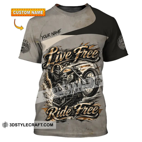 Unisex Shirt - Custom Live Free Ride Free Shirt style option 1