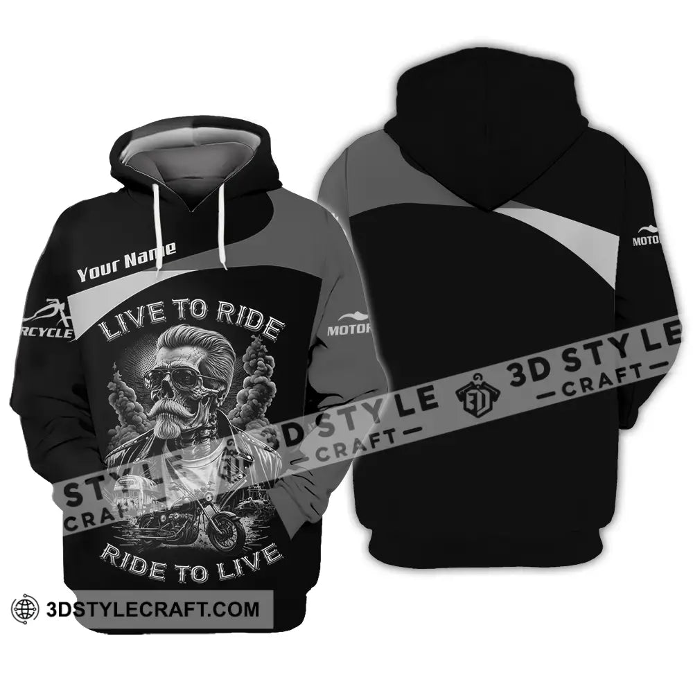 Unisex Shirt - Custom Live To Ride Ride To Live 3D Shirt - Hoodie / S - T-shirt