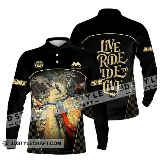 Unisex Shirt - Custom Live To Ride Mountain Bike Shirt style option 3