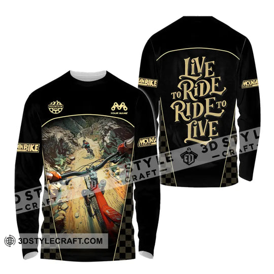 Unisex Shirt - Custom Live To Ride Mountain Bike Shirt style option 4