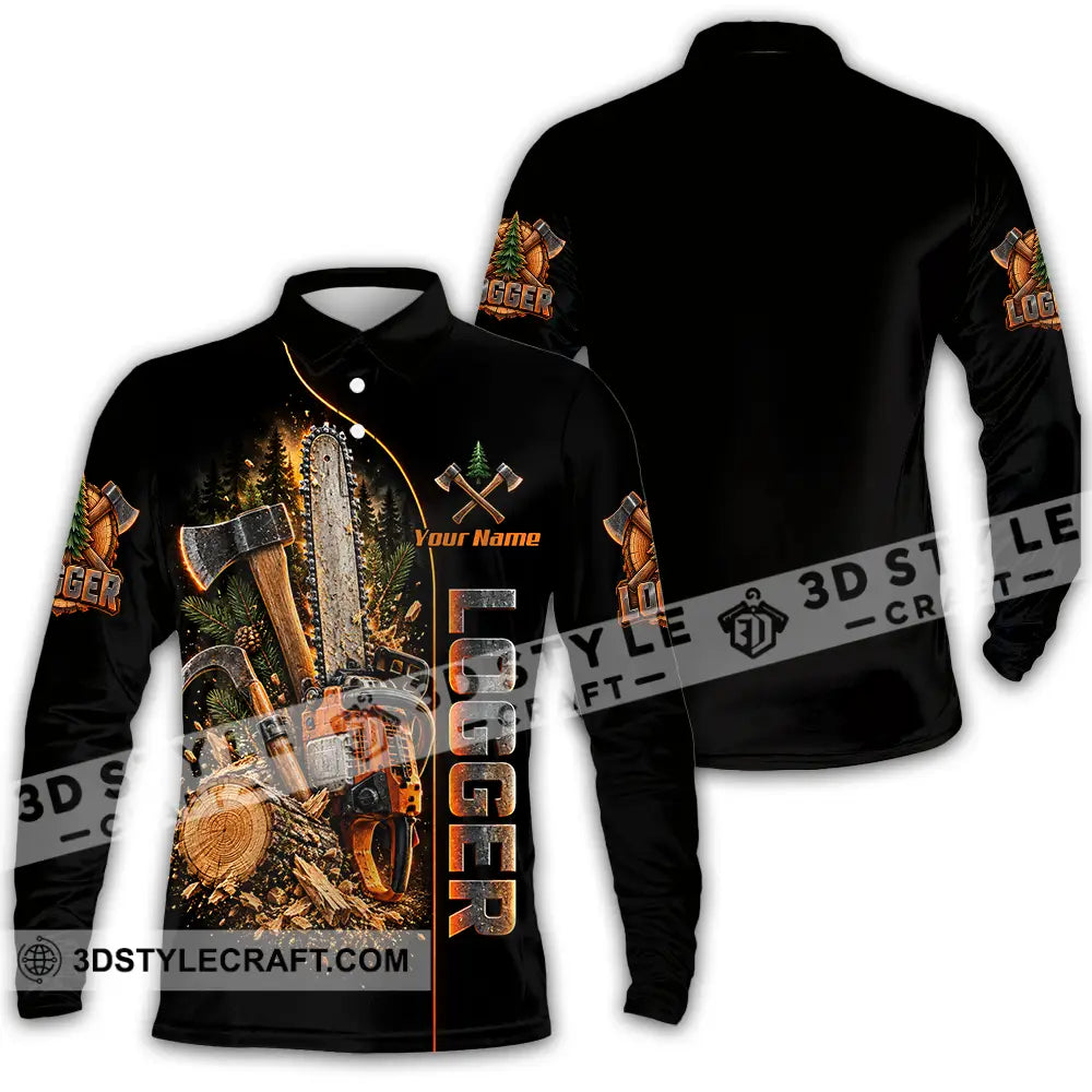 Unisex Shirt - Custom Logger Shirt - Long Sleeve Polo / S - T-shirt