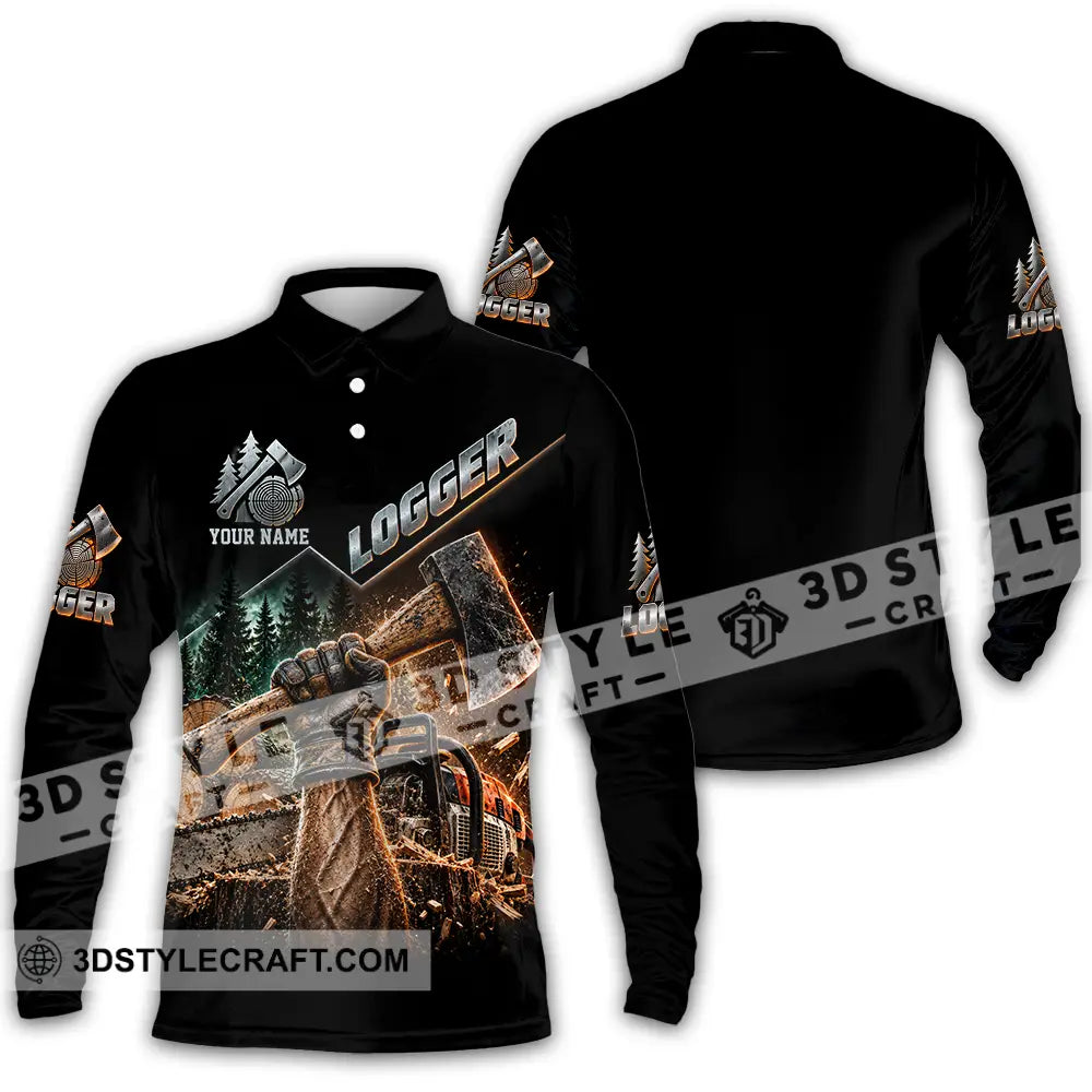 Unisex Shirt - Custom Logger Shirt - Long Sleeve Polo / S - T-shirt