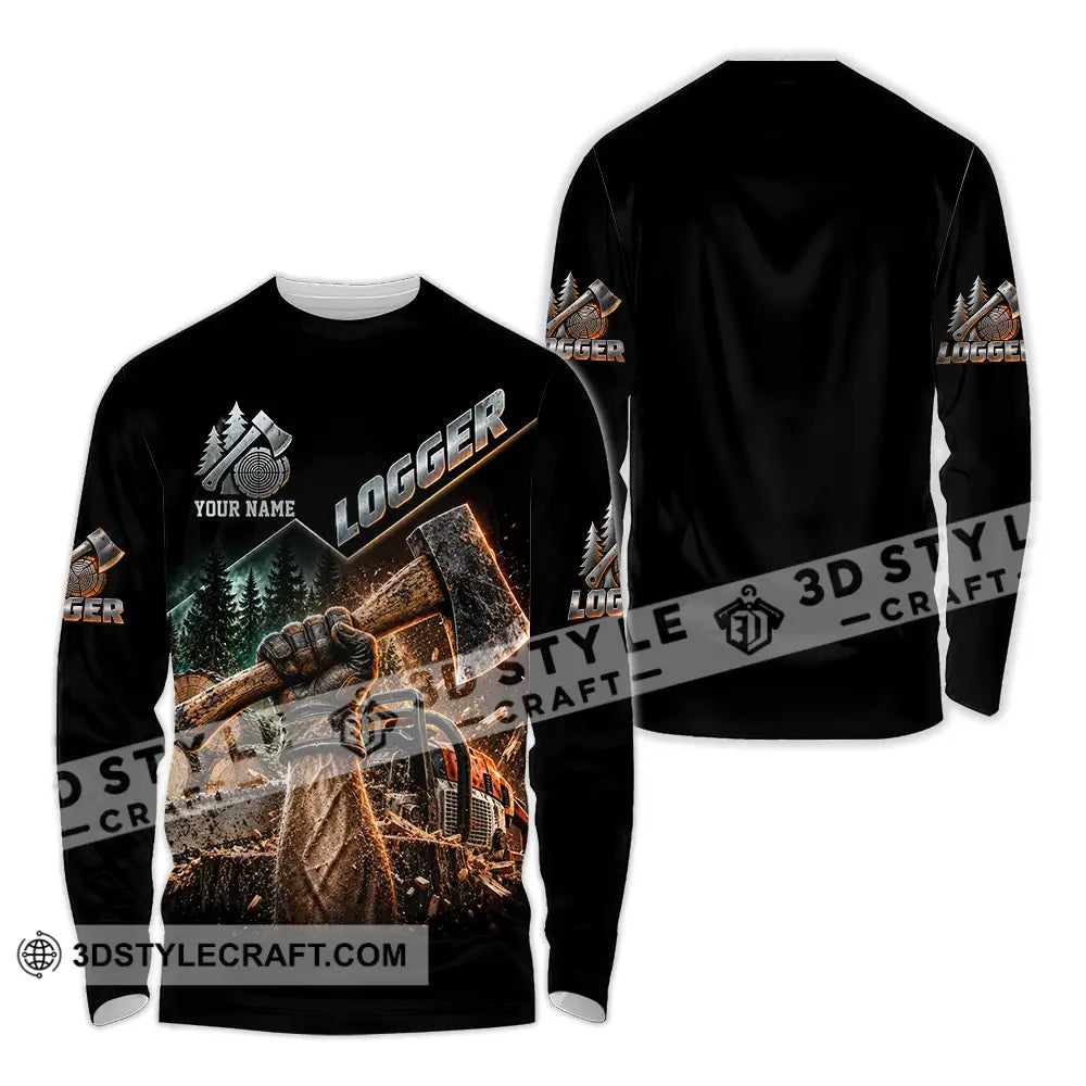 Unisex Shirt - Custom Logger Shirt - Long Sleeve Shirt / S - T-shirt