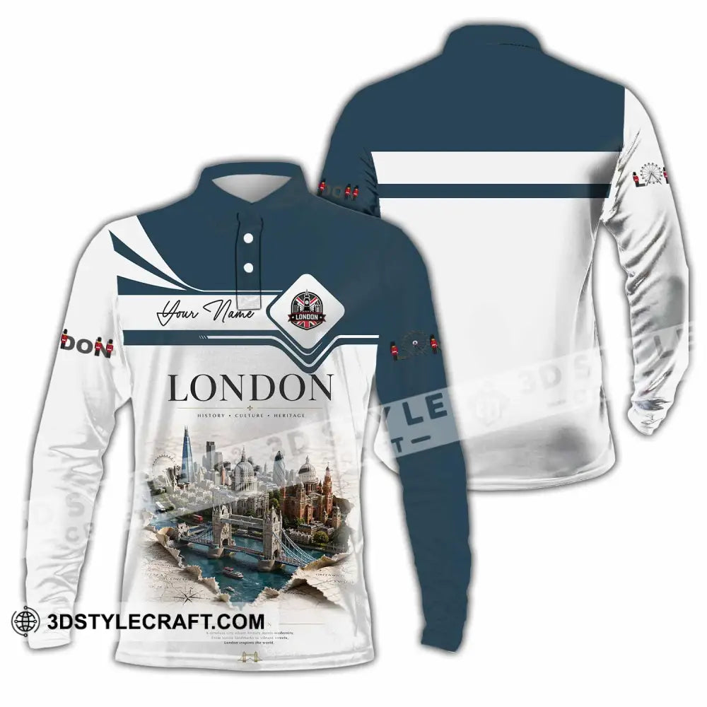 Unisex Shirt - Custom London Shirt - Long Sleeve Polo / S - T-shirt