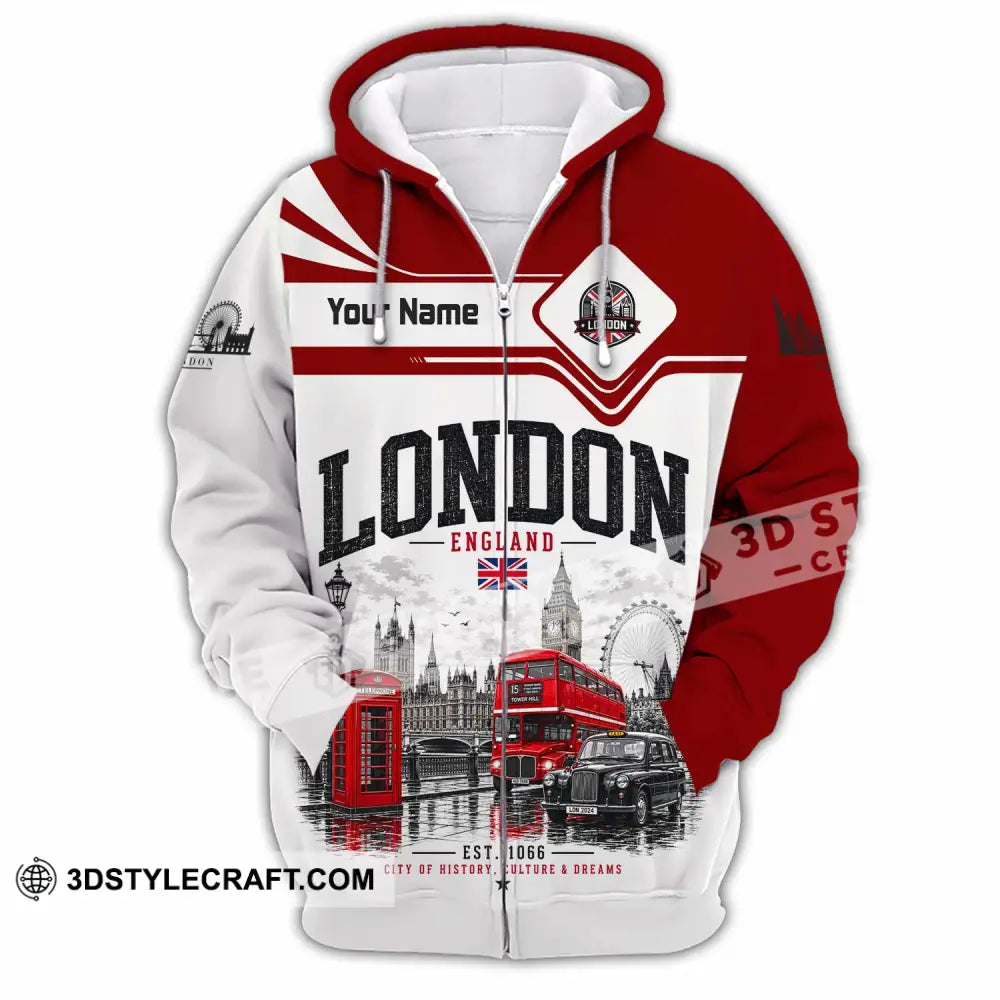 Unisex Shirt - Custom London Shirt - Zipper Hoodie / S - T-shirt