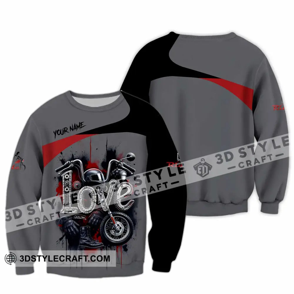 Unisex Shirt - Custom Love Rider 3D Shirt Long Sleeve / S T-shirt