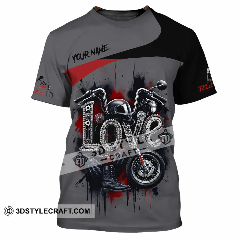 Unisex Shirt - Custom Love Rider 3D Shirt T-Shirt / S T-shirt