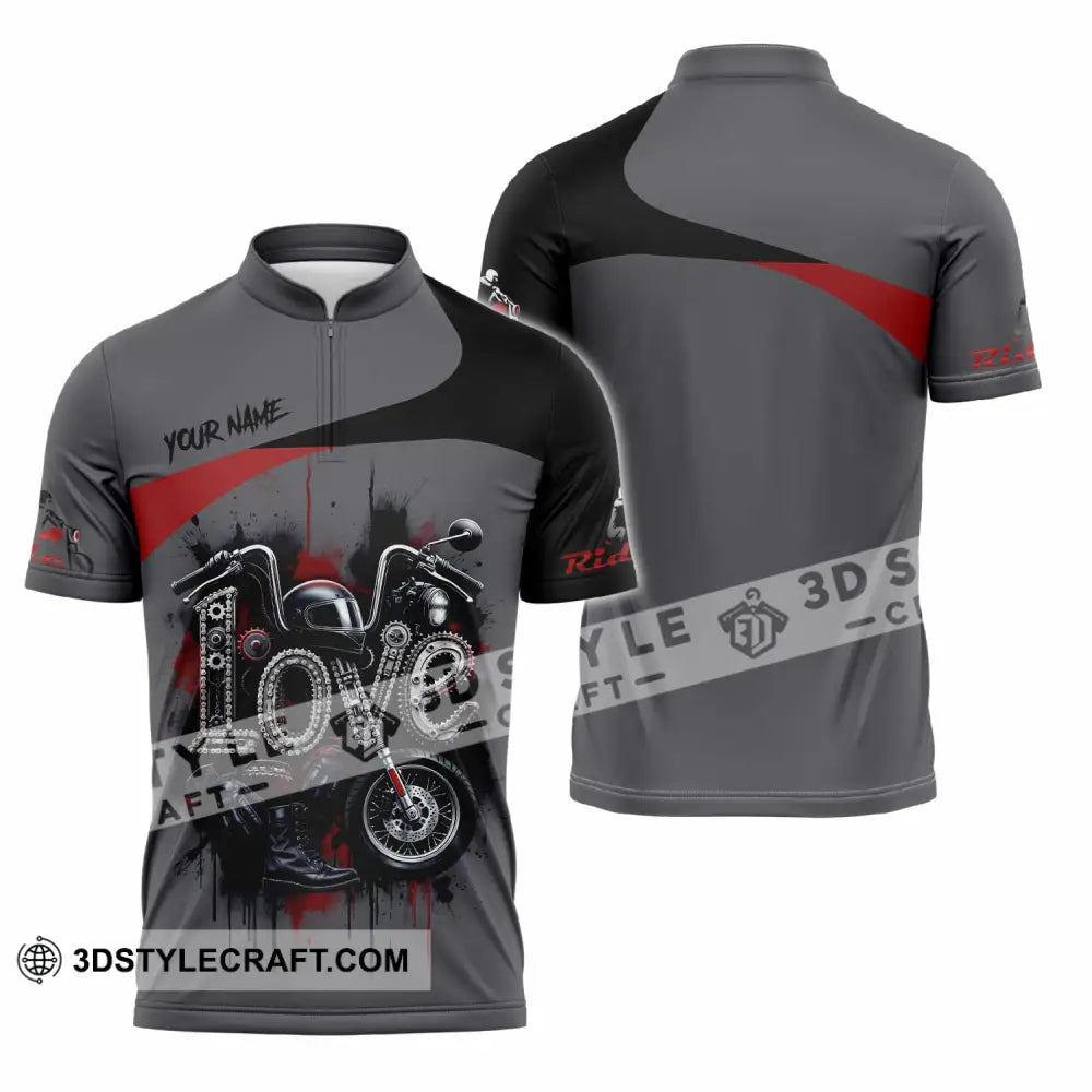 Unisex Shirt - Custom Love Rider 3D Shirt Zipper Polo Shirt / S T-shirt