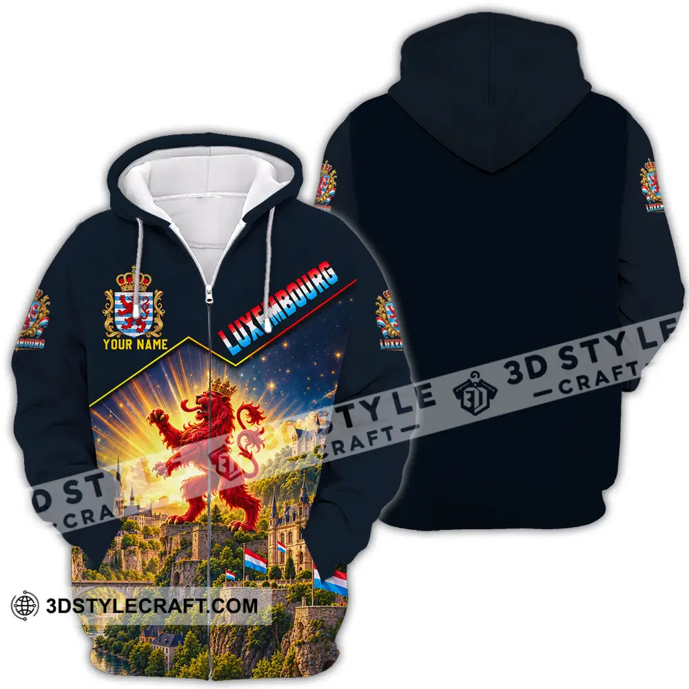 Unisex Shirt - Custom Luxembourg Shirt - Zipper Hoodie / S - T-shirt