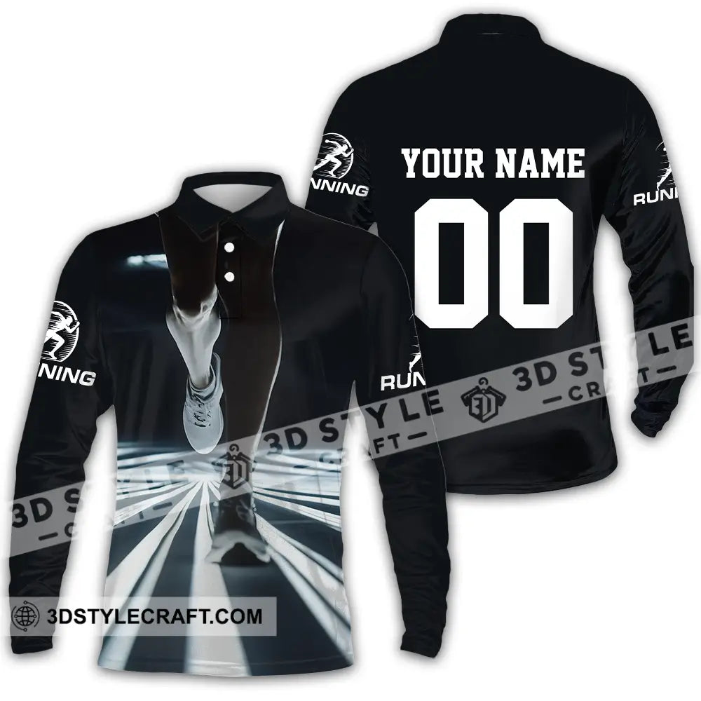 Unisex Shirt - Custom Marathon Running Lover Sport Shirt Long Sleeve Polo / S T-shirt