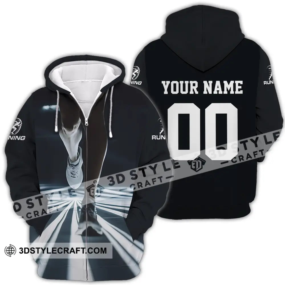 Unisex Shirt - Custom Marathon Running Lover Sport Shirt Zipper Hoodie / S T-shirt