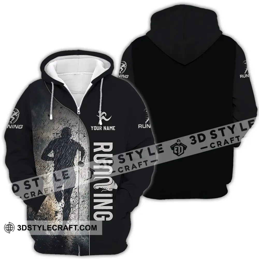 Unisex Shirt - Custom Marathon Running Lover Sport Shirt Zipper Hoodie / S T-shirt