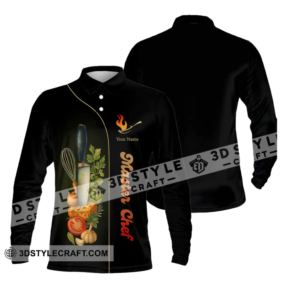 Unisex Shirt - Custom Master Chef Shirt Long Sleeve Polo / S T-shirt