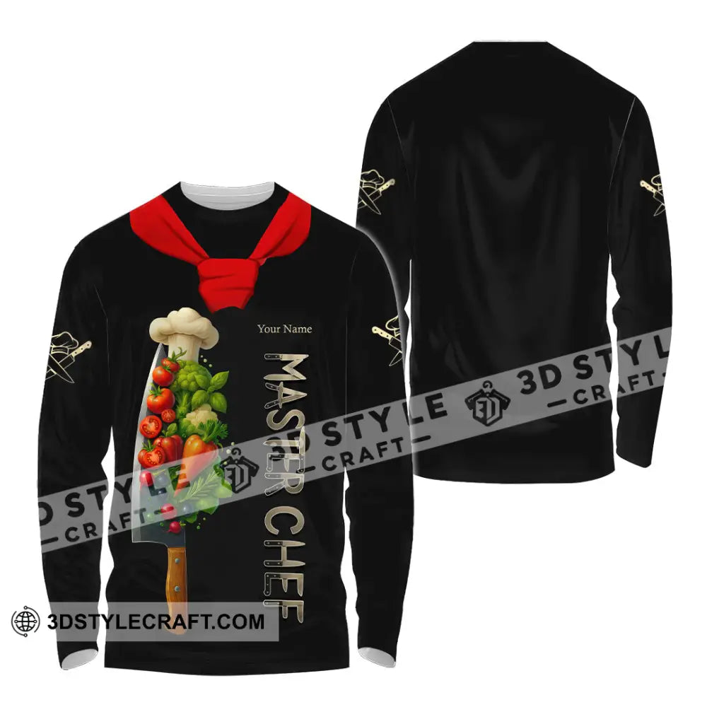 Unisex Shirt - Custom Master Chef Shirt Long Sleeve Shirt / S T-shirt