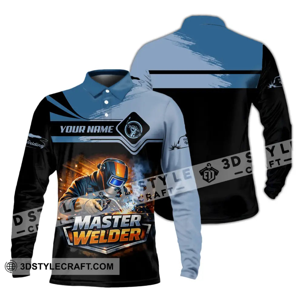 Unisex Shirt - Custom Master Welder Shirt - Long Sleeve Polo / S - T-shirt