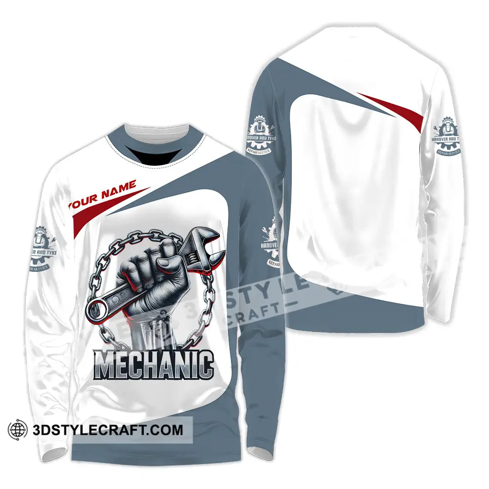 Unisex Shirt - Custom Mechanic Shirt Long Sleeve Shirt / S T-shirt