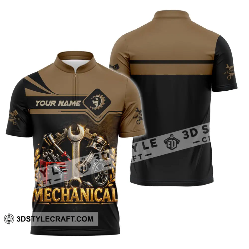Unisex Shirt - Custom Mechanical Shirt - Zipper Polo Shirt / S - T-shirt