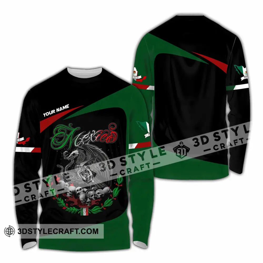 Unisex Shirt - Custom Mexico 3D Shirt Long Sleeve Shirt / S T-shirt