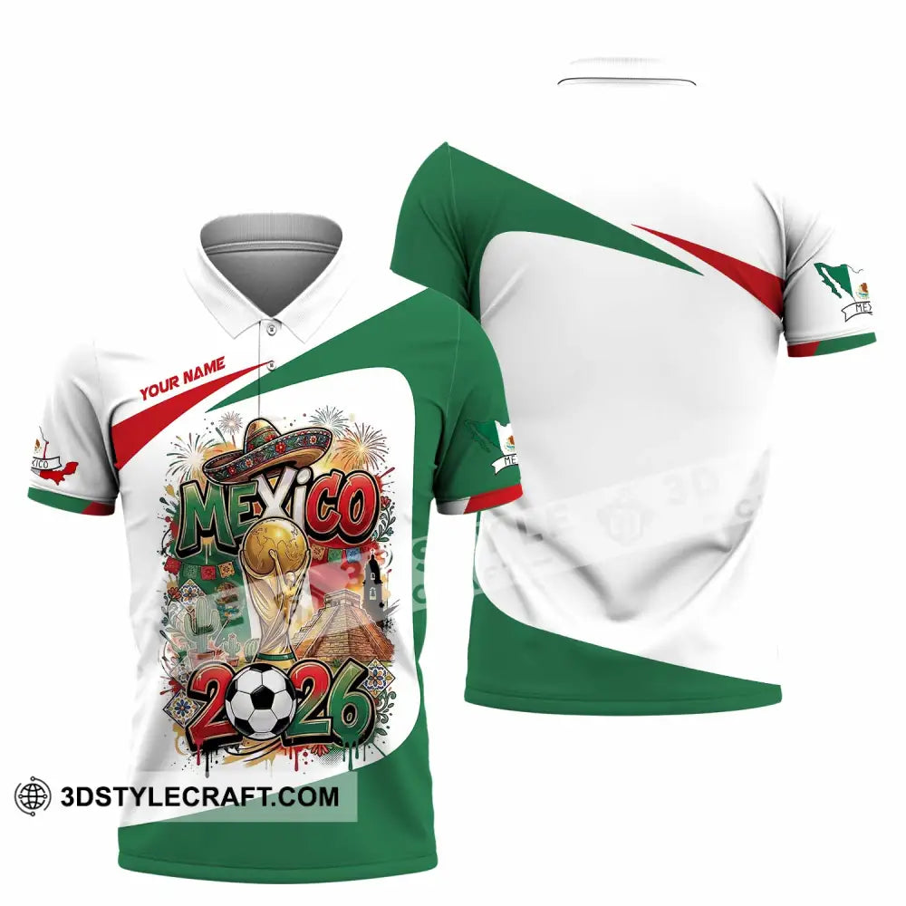 Unisex Shirt - Custom Mexico World Cup 2026 3D Shirt Polo Shirt / S T-shirt