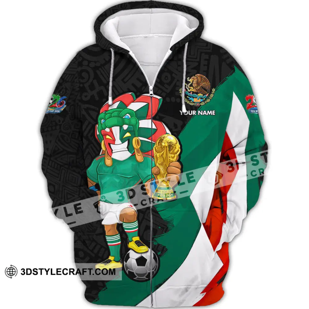 Unisex Shirt - Custom Mexico FIFA World Cup 2026 3D Shirt Zipper Hoodie / S T-shirt