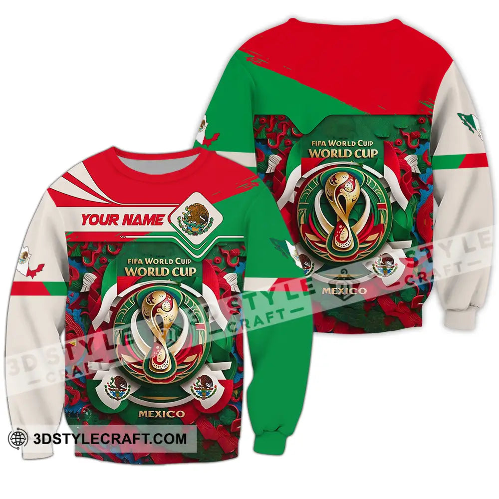 Unisex Shirt - Custom Mexico Fifa Club World Cup 2026 3D Shirt Long Sleeve / S T-shirt