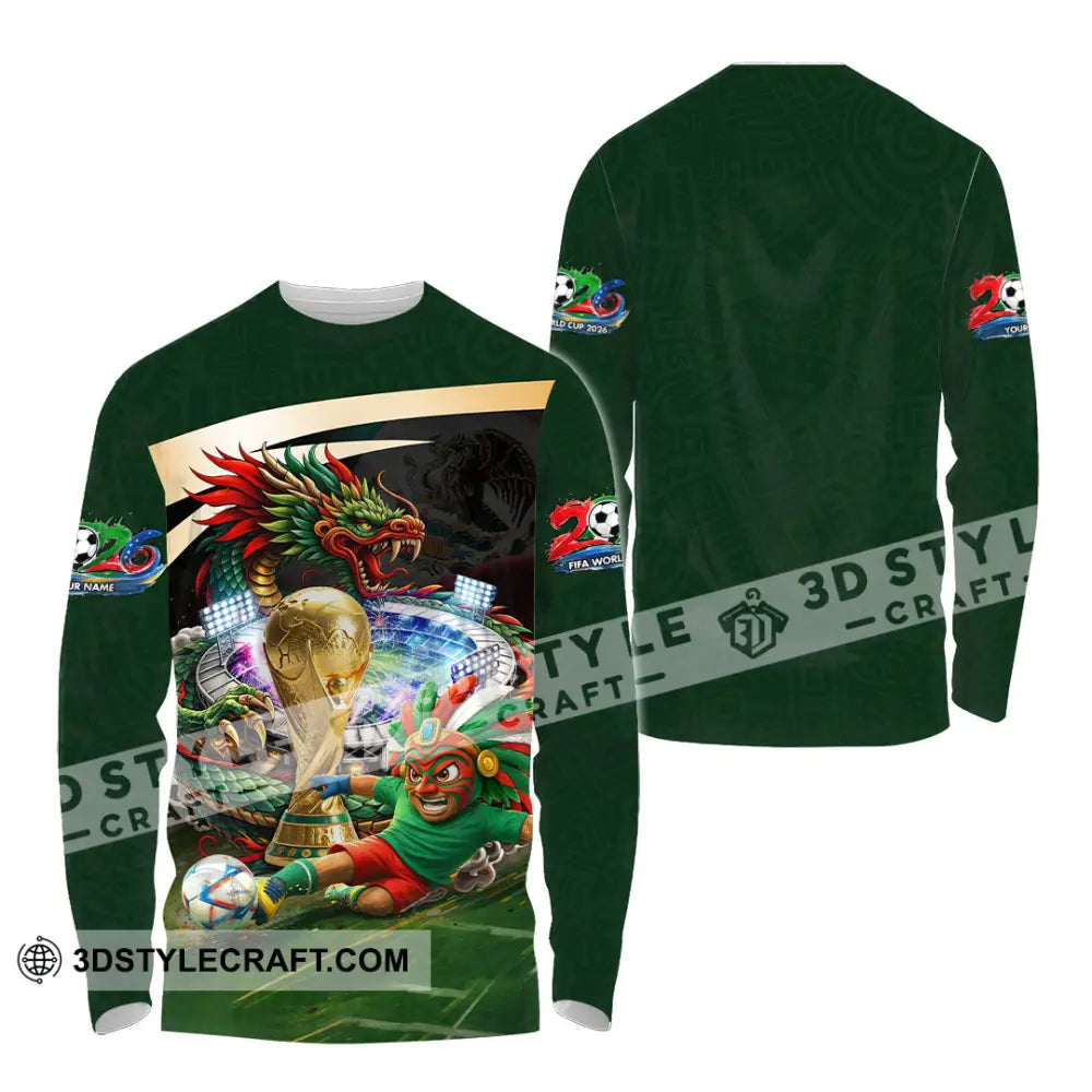 Unisex Shirt - Custom Mexico FIFA World Cup 2026 3D Shirt Long Sleeve Shirt / S T-shirt