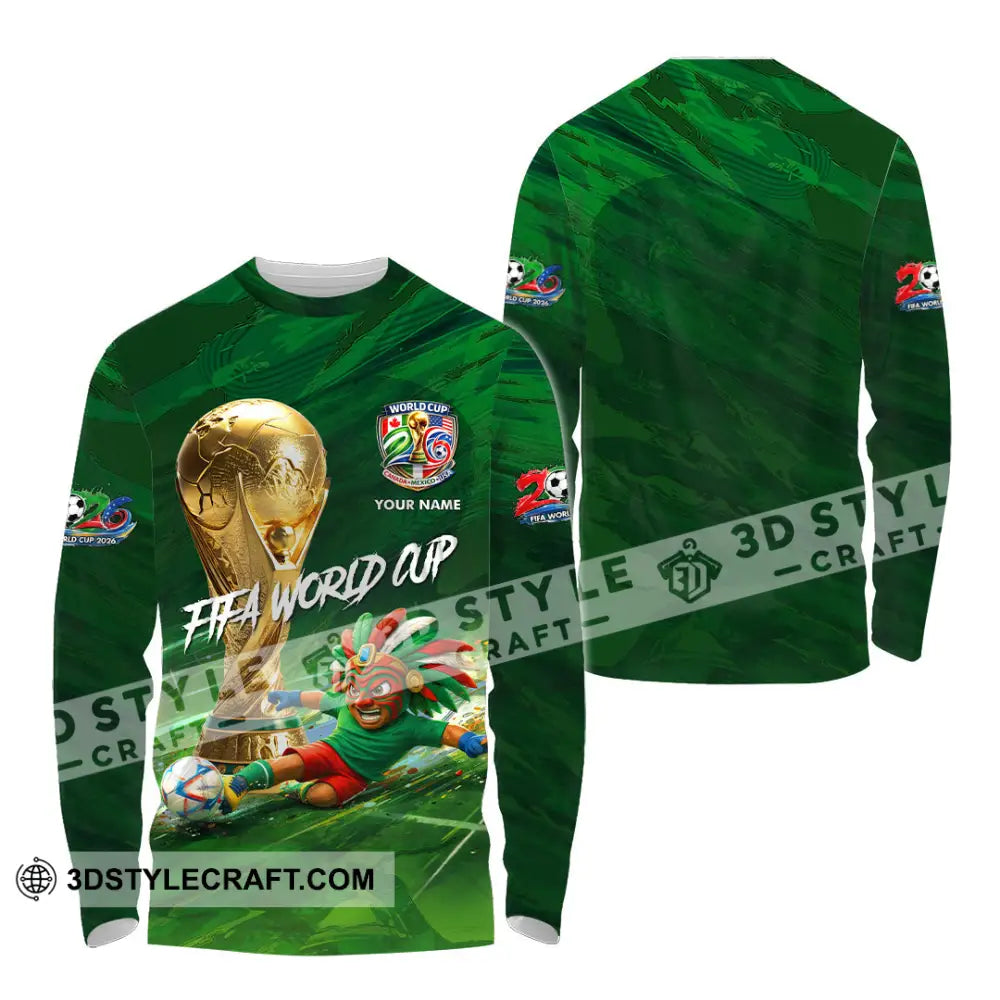 Unisex Shirt - Custom Mexico FIFA World Cup 2026 3D Shirt Long Sleeve Shirt / S T-shirt