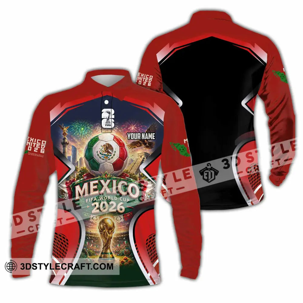 Unisex Shirt - Custom Mexico World Cup 2026 Shirt - Long Sleeve Polo / S - T-shirt