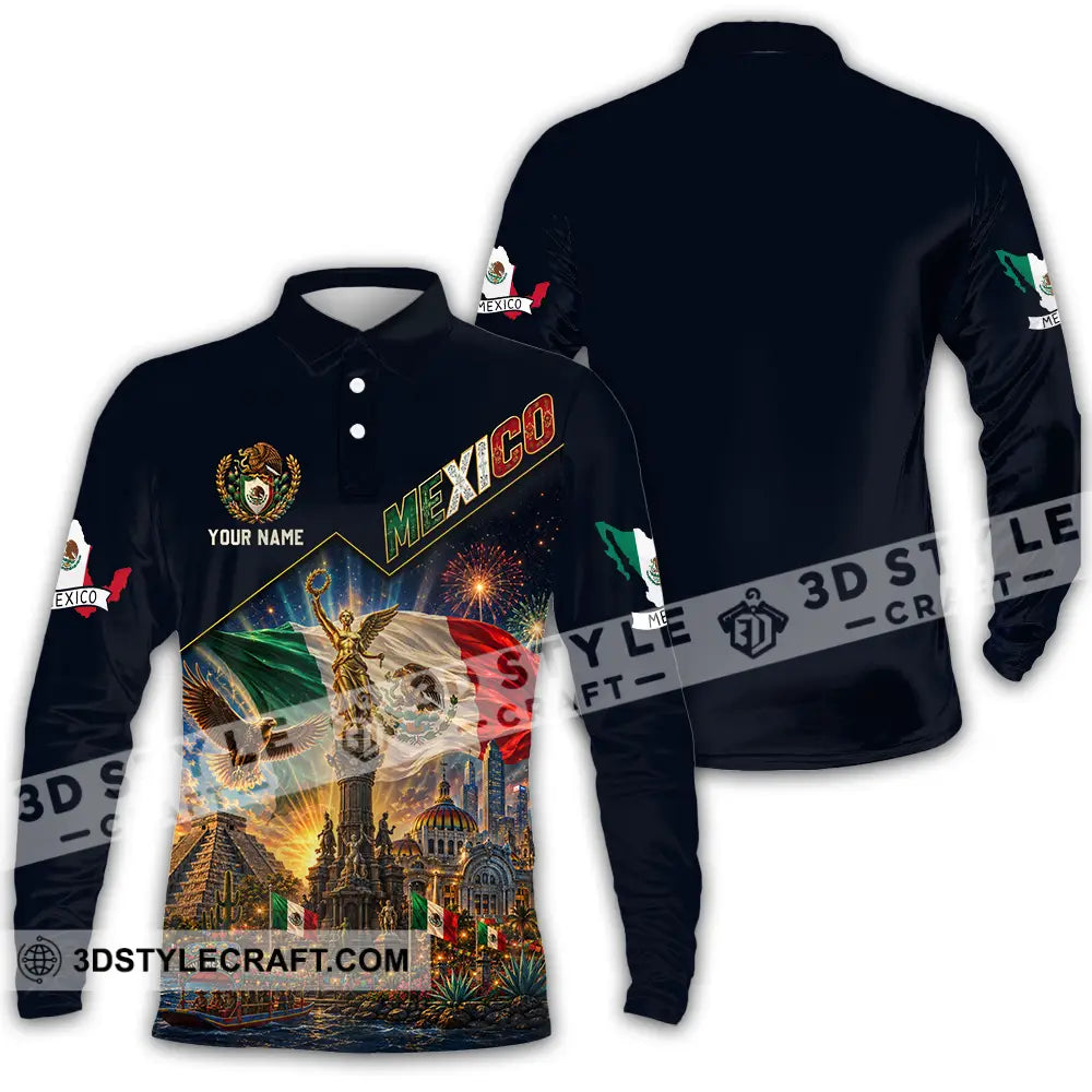Unisex Shirt - Custom Mexico Shirt - Long Sleeve Polo / S - T-shirt