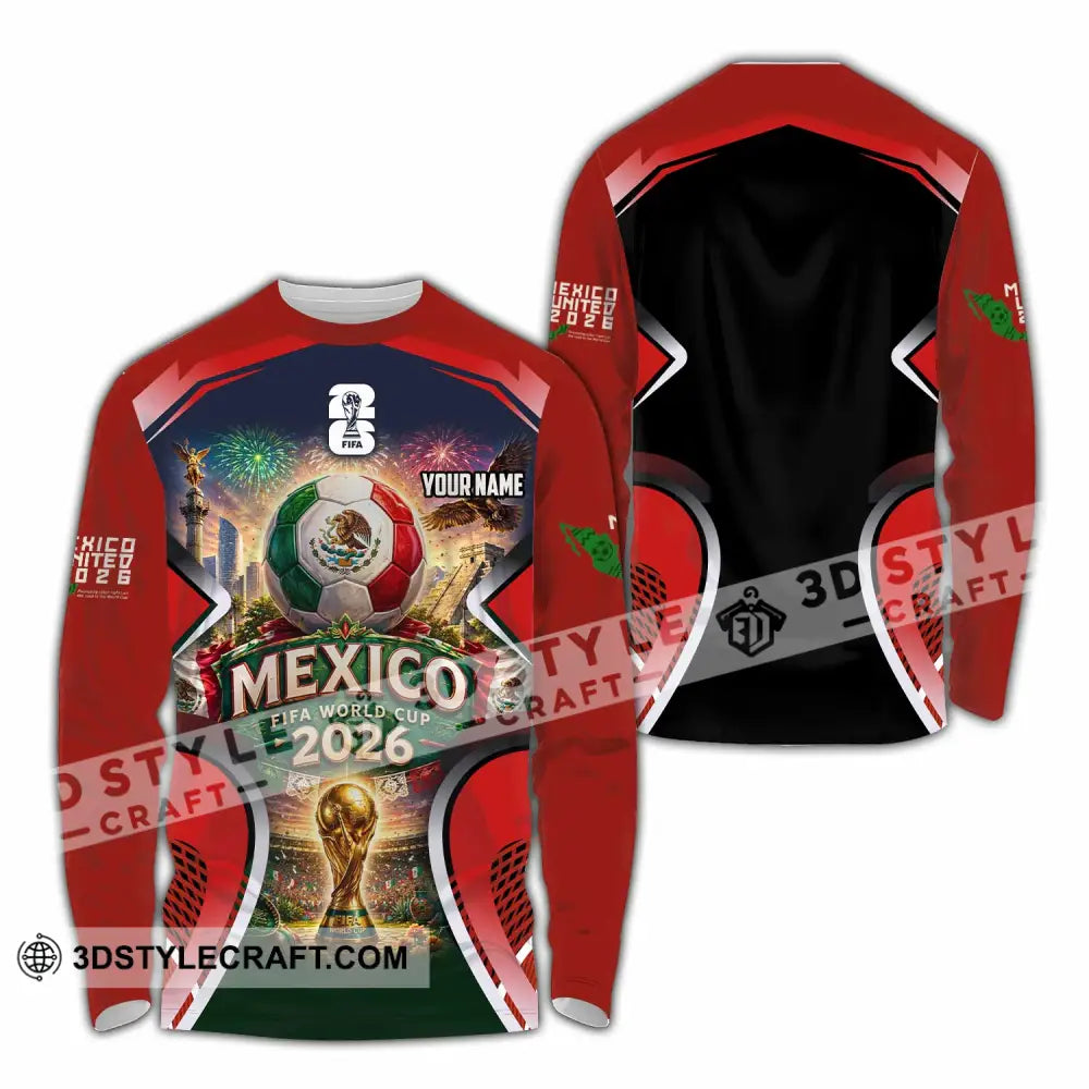 Unisex Shirt - Custom Mexico World Cup 2026 Shirt - Long Sleeve Shirt / S - T-shirt
