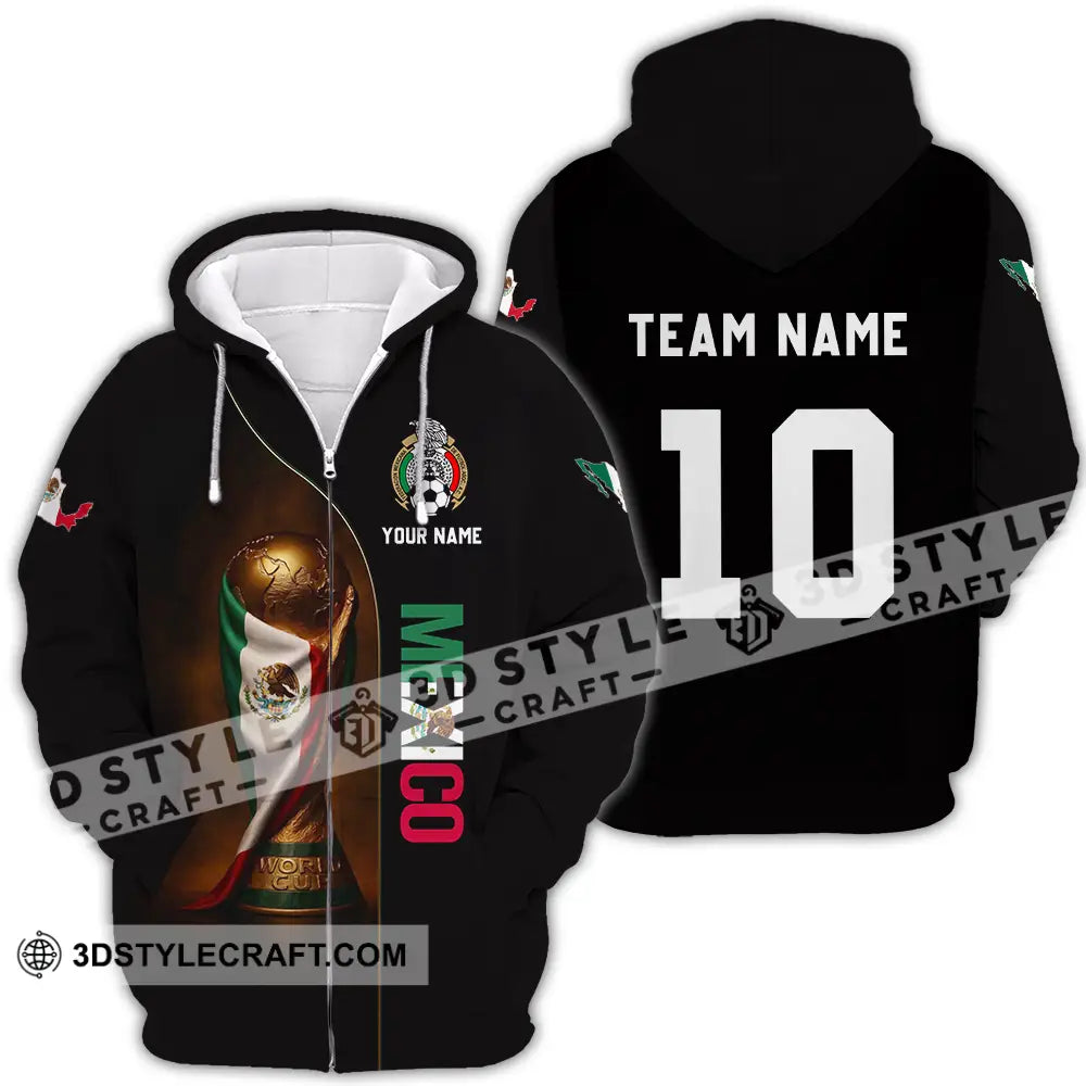 Unisex Shirt - Custom Mexico World Cup 3D Shirt Zipper Hoodie / S T-shirt