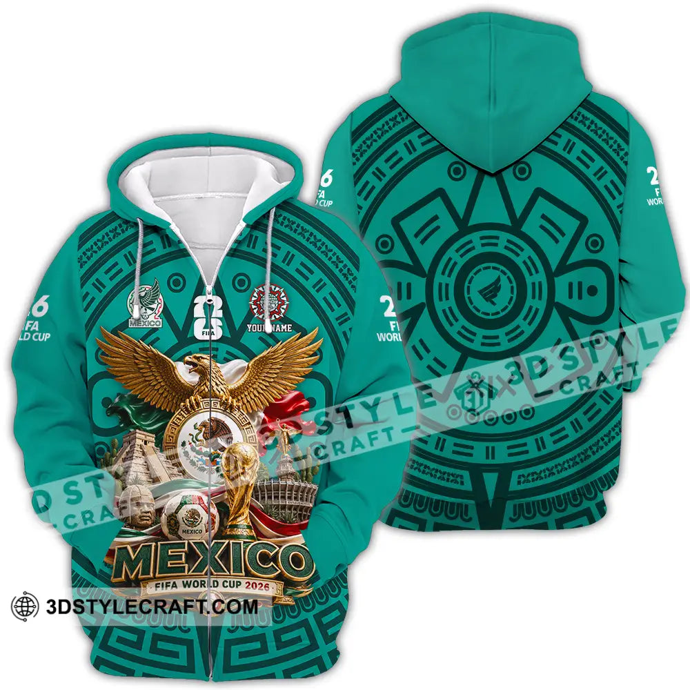 Unisex Shirt - Custom Mexico World Cup 2026 Shirt - Zipper Hoodie / S - T-shirt