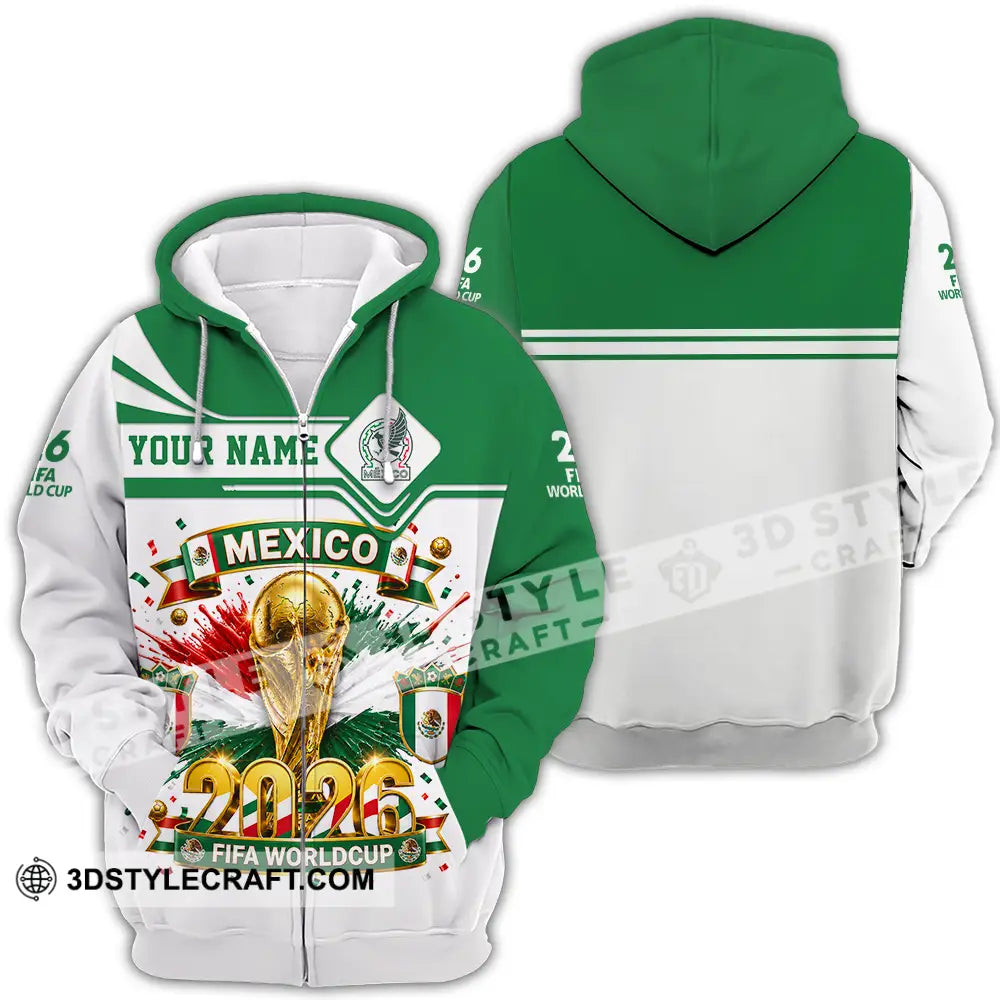 Unisex Shirt - Custom Mexico World Cup 2026 Shirt - Zipper Hoodie / S - T-shirt