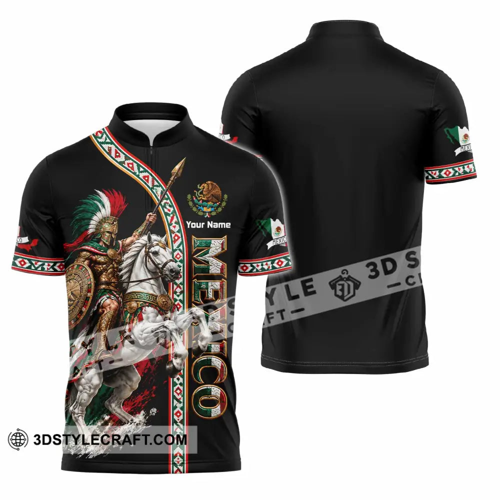 Unisex Shirt - Custom Mexico Shirt - Zipper Polo Shirt / S - T-shirt