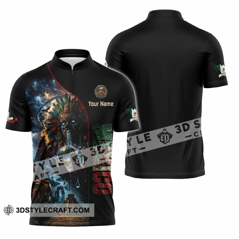 Unisex Shirt - Custom Mexico Shirt - Zipper Polo Shirt / S - T-shirt