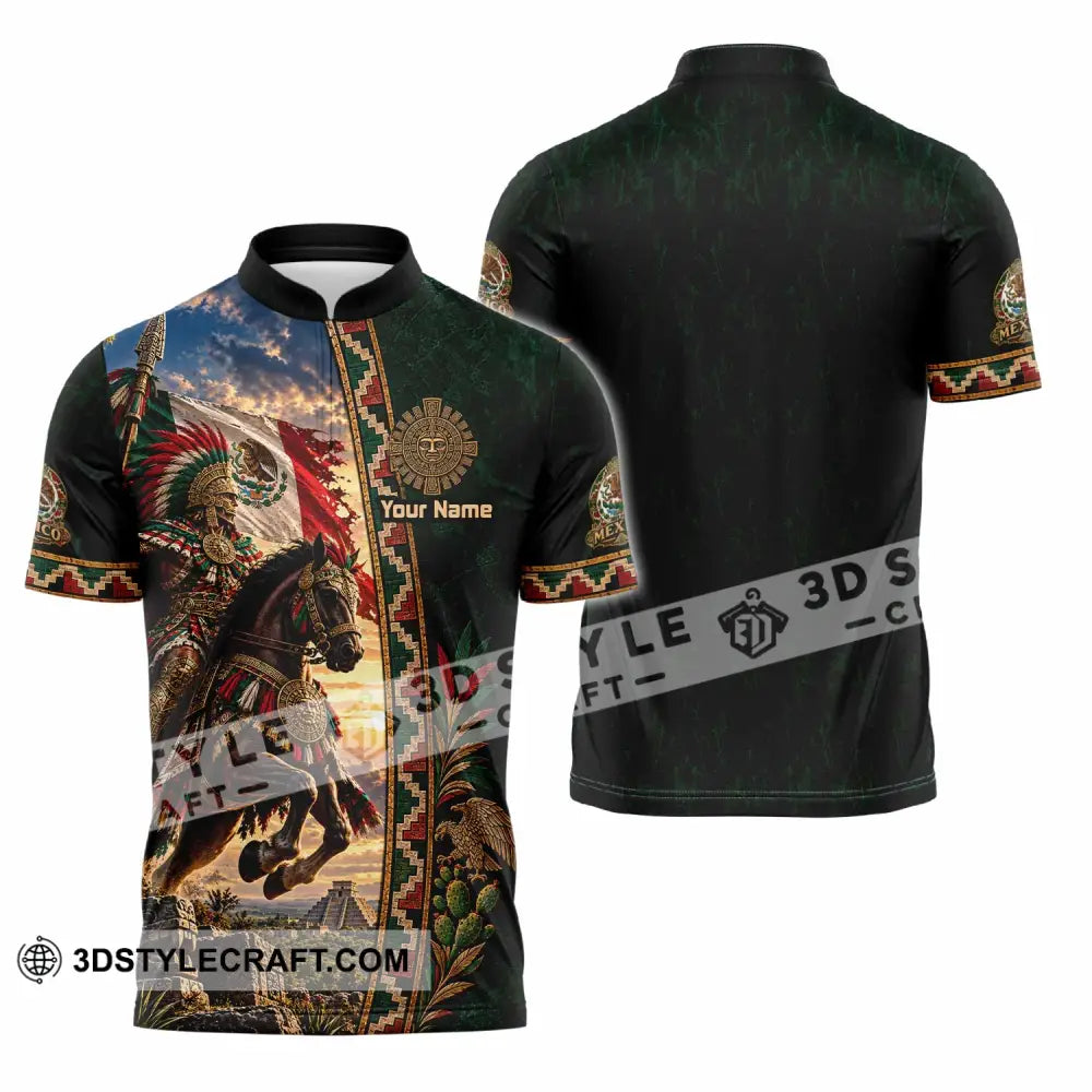 Unisex Shirt - Custom Mexico Shirt - Zipper Polo Shirt / S - T-shirt