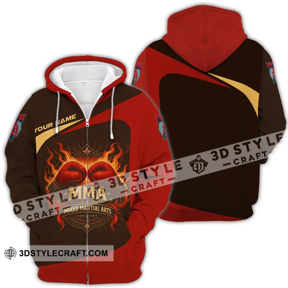 Unisex Shirt - Custom Mixed Martial Arts MMA Lover Shirt Zipper Hoodie / S T-shirt