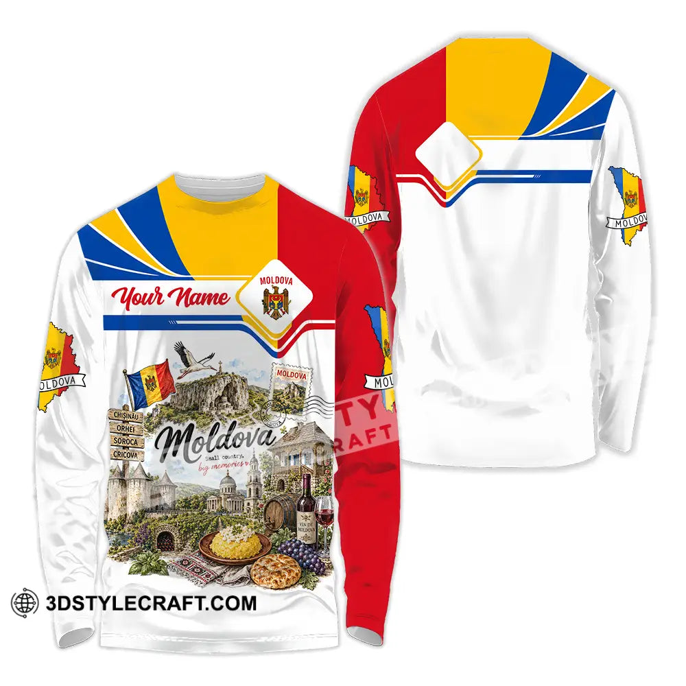 Unisex Shirt - Custom Moldova Shirt - Long Sleeve Shirt / S - T-shirt