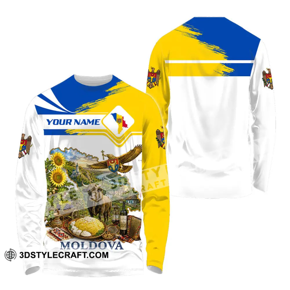 Unisex Shirt - Custom Moldova Shirt - Long Sleeve Shirt / S - T-shirt