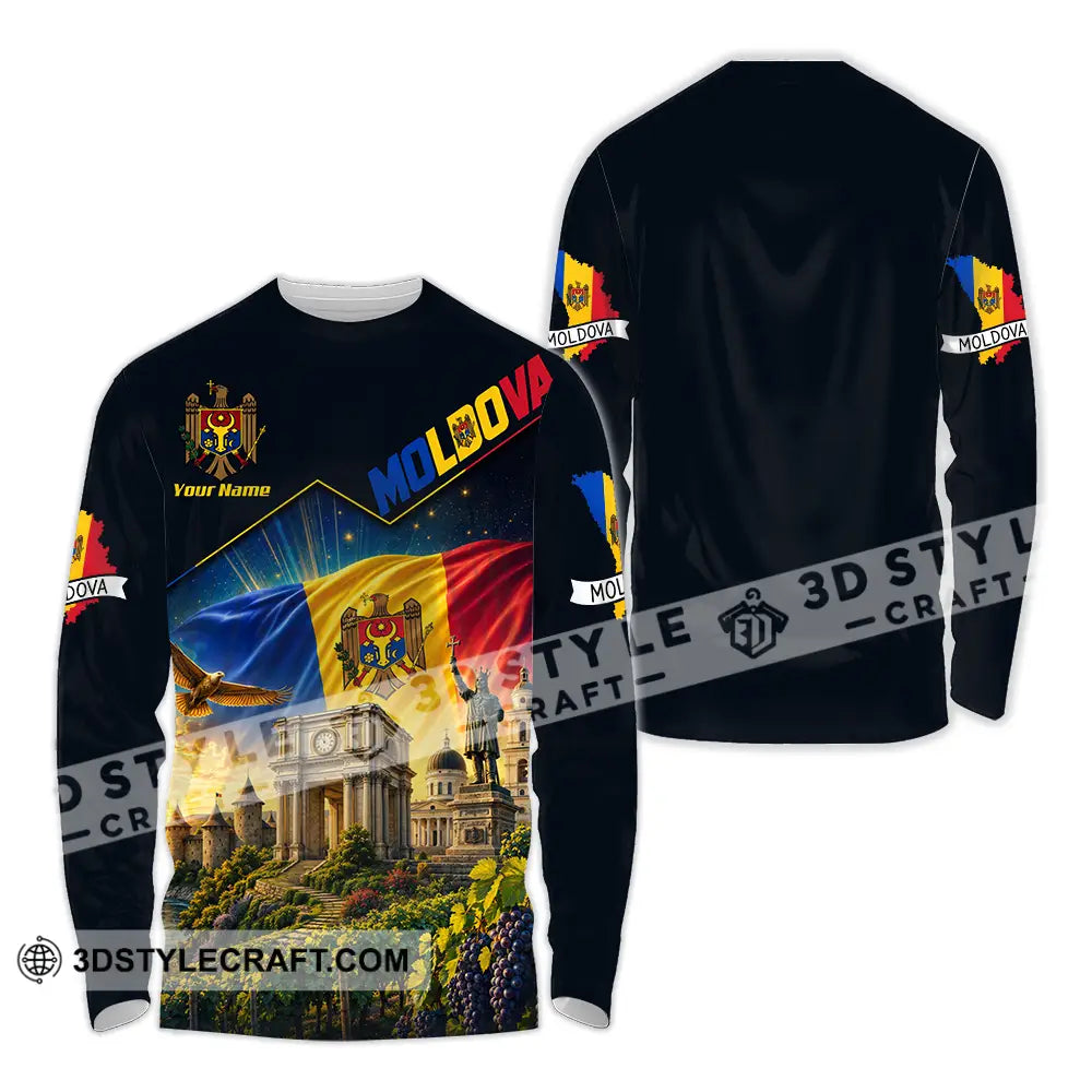 Unisex Shirt - Custom Moldova Shirt - Long Sleeve Shirt / S - T-shirt