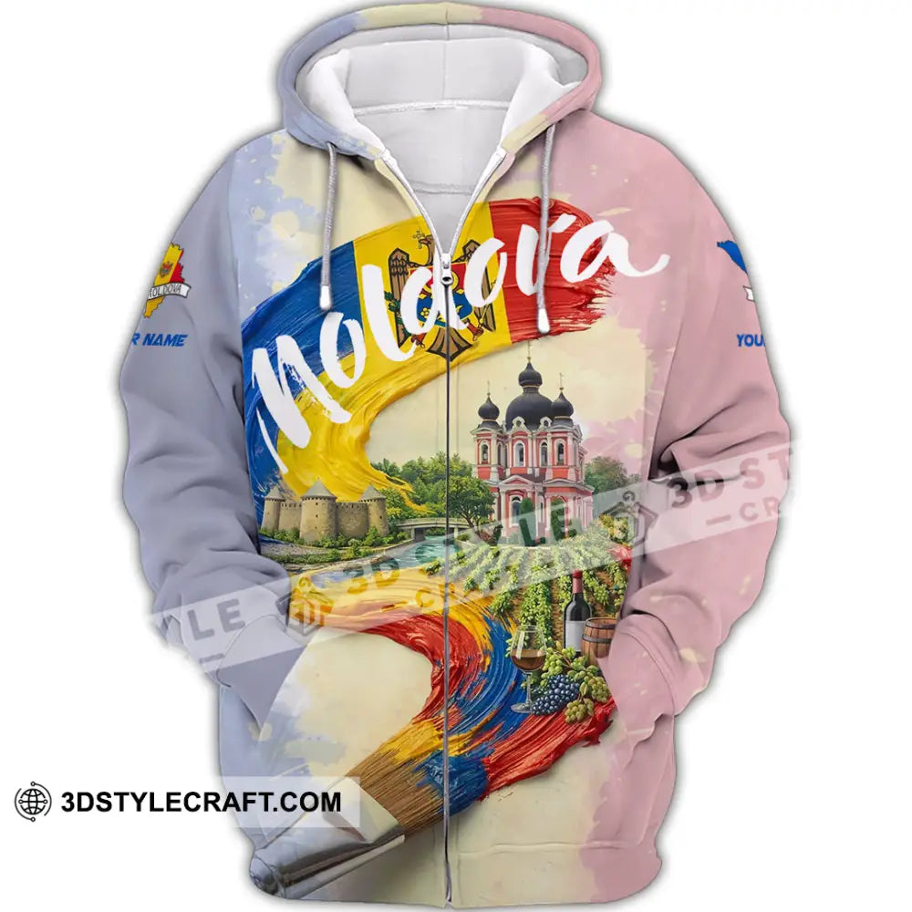 Unisex Shirt - Custom Moldova Shirt - Zipper Hoodie / S - T-shirt