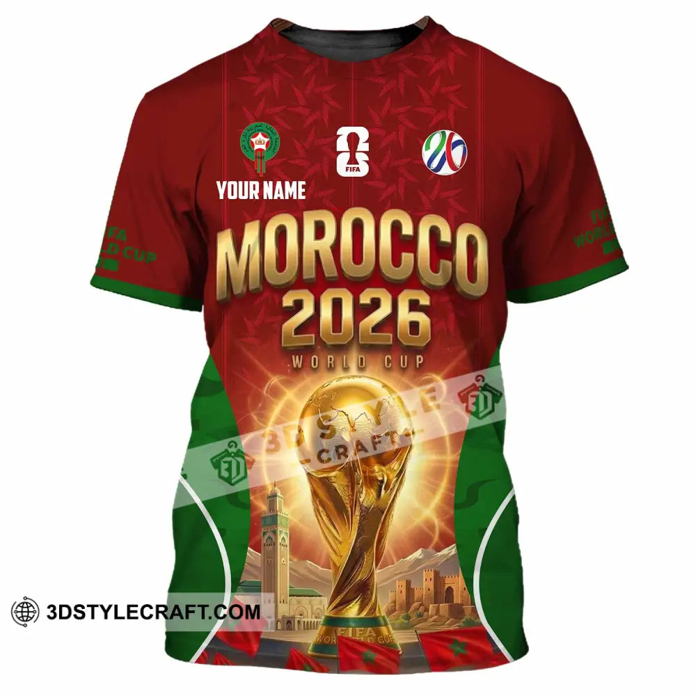 Unisex Shirt - Custom Morocco World Cup 2026 Shirt - T-Shirt / S - T-shirt