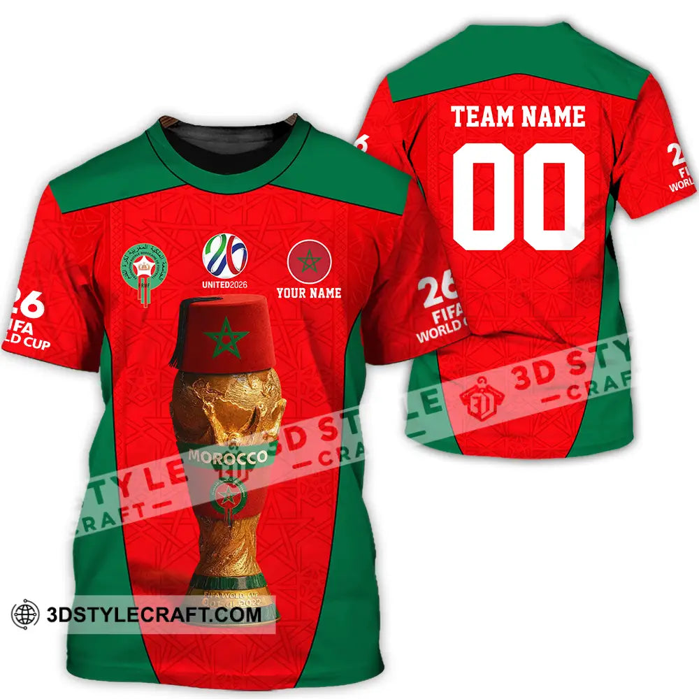 Unisex Shirt - Custom Morocco World Cup 2026 3D Shirt - T-Shirt / S - T-shirt