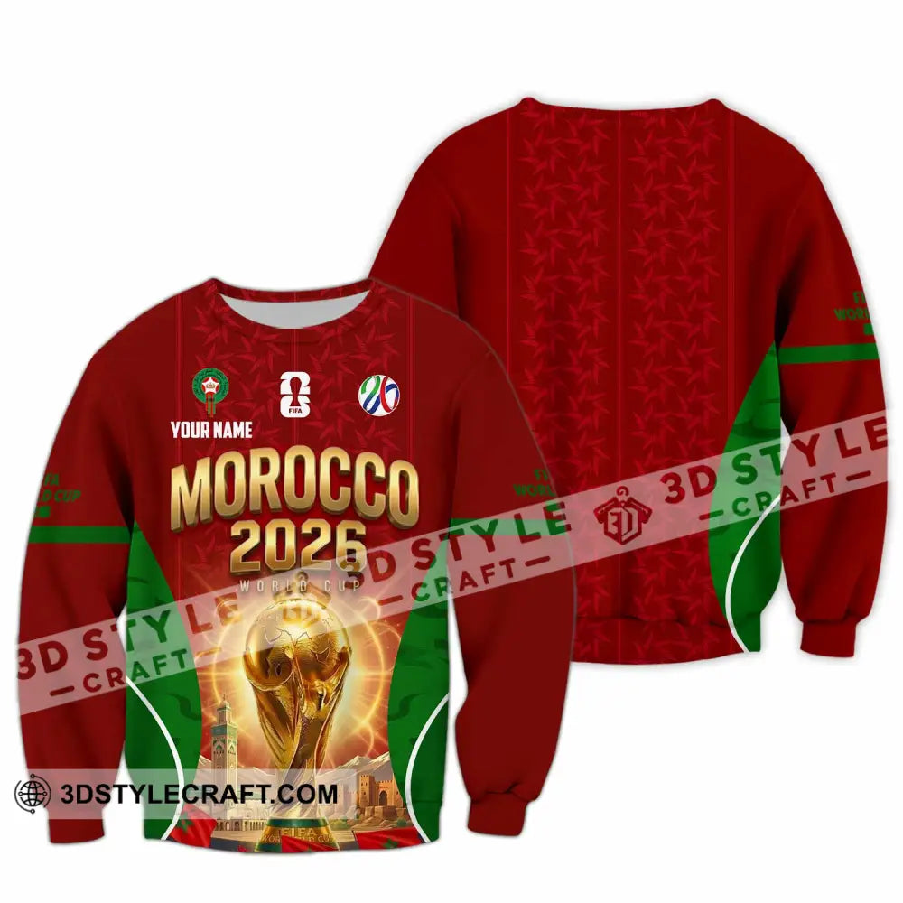 Unisex Shirt - Custom Morocco World Cup 2026 Shirt - Long Sleeve / S - T-shirt