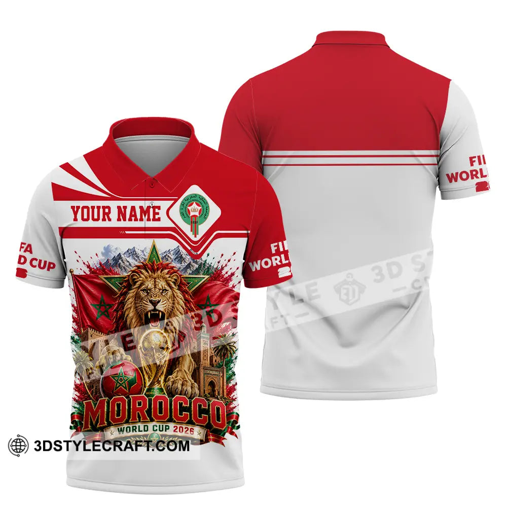 Unisex Shirt - Custom Morocco World Cup 2026 Shirt - Polo Shirt / S - T-shirt